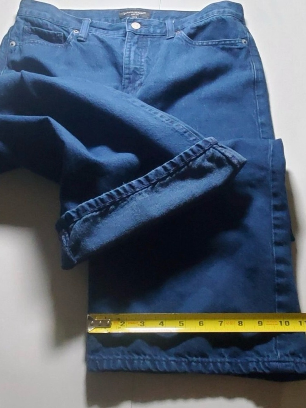Banana Republic Summer Weight Dark Blue Wide-Leg High-Rise Jeans 12 - Picture 11 of 13